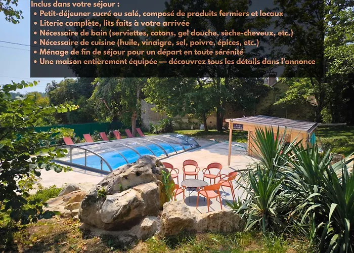 Lou Cantou Sur Lunain-Piscine & Spa Nordique Paley foto