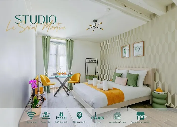 Le Saint-Martin - Studio Renove - Versailles 7 Min - Hec 5 Min Jouy-en-Josas Foto